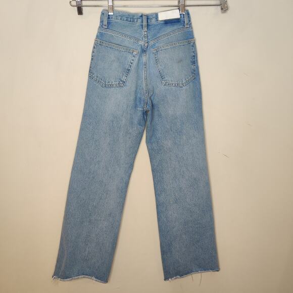 RE/DONE 70's Ultra High Rise Wide Leg Jeans 60's Fade Wash - Picture 9 of 15